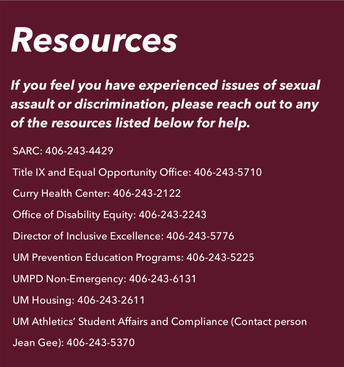 resources
